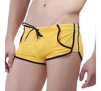 Générique Maillot De Bain Homme Boxer Short Shorts Long avec Élastique Slip À Séchage Rapide Bronzant Plage Jammer Natation pour Léger Et Respirant Shorty Mayo Maillots Sexy Poche Bleu L