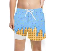 Générique Maillot de Bain pour garçon à séchage Rapide Doublure de Compression Boxer Anti-frottement Maillot de Bain Short de Plage Surf 5-16 Ans
