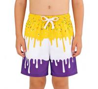 Générique Maillot de Bain pour Garçon, Short de Bain pour Enfants Noir à Séchage Rapide, Short de Plage de Vacances pour Enfants avec Cordons de Serrage Réglables