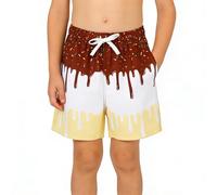 Générique Maillot de Bain pour Garçon, Short de Bain pour Enfants Noir à Séchage Rapide, Short de Plage de Vacances pour Enfants avec Cordons de Serrage Réglables