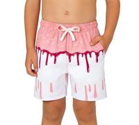 Générique Maillot de Bain pour Garçon, Short de Bain pour Enfants Noir à Séchage Rapide, Short de Plage de Vacances pour Enfants avec Cordons de Serrage Réglables