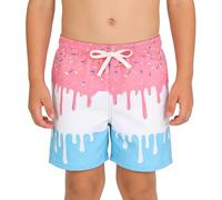 Générique Maillot de Bain pour Garçon, Short de Bain pour Enfants Noir à Séchage Rapide, Short de Plage de Vacances pour Enfants avec Cordons de Serrage Réglables