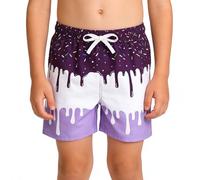 Générique Maillot de Bain pour Garçon, Short de Bain pour Enfants Noir à Séchage Rapide, Short de Plage de Vacances pour Enfants avec Cordons de Serrage Réglables