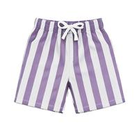 Générique Maillot De Bain Rayures Verticales Garcon Fille Doublure De Compression Short De Bain Enfant Été Séchage Rapide Respirante Short De Natation Taille Élastique avec Cordon Short De Plage