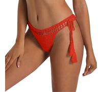 Générique Maillot De Bain String Maillot De Bain Crochet Maillots Bains Menstruel Short Bains D'éTé en Crochet Fait à La Main pour Femme Sexy Couleur Unie Doublé avec Ceinture