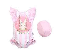 Générique Maillot De Bain Une Piece Fille,Maillot De Bain Fille Nouveau Dessin Animé Lapin Fille Maillot De Bain sans Manches Petit Et Maillot De Bain (A, 100)