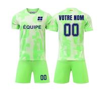 Générique Maillot de Foot Enfant, 24/25 Maillots Domicile/Extérieur, Ensemble Foot Enfant Personnalisé avec Votre Nom Numéro Logo, Ensemble Maillot de Football Short pour Garçons Hommes #6