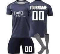 Générique Maillot de Foot Enfant Personnalisé 2024/2025 Ensemble de Maillots Domicile/Extérieur avec DIY Votre Nom Numéro,Football Maillots Tenues de Sport GarçOns avec Short et Chaussettes