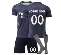 Générique Maillot de Foot Enfant Personnalisé 2025/2026 Tenue Home/Away avec Nom et Numéro, Ensemble Football avec T-Shirt Entraînement, Short et Chaussettes Fans de Football Cadeau