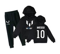 Générique Maillot de football pour enfants IN-TER MIA-MI #10 ME-SSI Ensemble sweat à capuche et pantalon de survêtement pour garçons Cadeau de football pour garçons #18