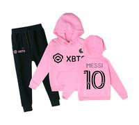 Générique Maillot de football pour enfants IN-TER MIA-MI #10 ME-SSI Ensemble sweat à capuche et pantalon de survêtement pour garçons Cadeau de football pour garçons #54