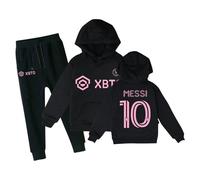 Générique Maillot de football pour enfants IN-TER MIA-MI #10 ME-SSI Ensemble sweat à capuche et pantalon de survêtement pour garçons Cadeau de football pour garçons #60