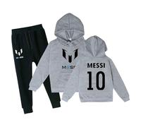 Générique Maillot de football pour enfants IN-TER MIA-MI #10 ME-SSI Ensemble sweat à capuche et pantalon de survêtement pour garçons Cadeau de football pour garçons #26
