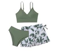Générique Maillot Menstruel Adolescente Maillot De Bain Regle Deux Pièces Maillot De Bain Menstruel Ronde Maillot De Bain 14 Ans Maillot De Bain Maillots Deux Pièces (01 Vert de l'armée, 14-15 ans)