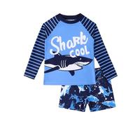 Générique Maillots de Bain Garçon, Maillot de Bain Deux pièces garçon avec Chemise à Manches Courtes - Ensemble de Natation Confortable et -Irritation pour Enfants