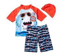 Générique Maillots de Bain pour Enfants, Maillot de Bain Trois pièces avec Chapeau pour garçonnet et bébé - Ensemble Estival Confortable et stylé