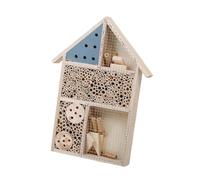 Générique Maison Abeilles Hôtel Bois Suspendu Abri Papillons Refuge Coccinelles Fonction Sécurise Abeilles Adapté Au Jardin Paysager Décor Extérieur, Bleu, 25 X 4 X 35 Cm