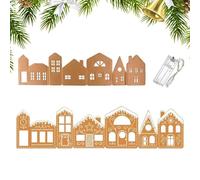 Générique Maison D’Épices De Noël - Kit en Carton À Monter Soi-Même | Centre De Table À Piles en Carton | Décoration De Noël pour Intérieur Étagère Cuisine Chambre Bureau Appartement