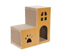 Générique Maison en Carton pour Chats Griffoir Cave Double Couche Lit Papier Ondulé Protection Meuble Décoration Assemblage Simple Convient à Maison Chambre Sal, 45cm