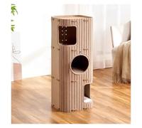 Générique Maison for Chat Style Japonais 2/3 étages avec Trous Verte | Maison chat style japonais, 2/3 étages, avec trous, condo chat vert, lit chat tout-en-un, intérieur(Brown Three-layer)
