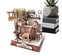 Générique Maison Miniature 3D - Puzzle Bois Diorama, Modèle Architecturale Détaillé | Idéal comme Décoration pour Étagère Bureau Salon, Cadeau Créatif pour Amis Famille Adultes