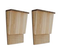 Générique Maison pou Chauve-Souris 22 x 12 x 34 cm Ensemble de 2,Cabanes à Oiseaux & à Animaux Sauvages, Nichoirs à Chauves-Souris,41293