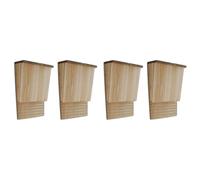 Générique Maison pou Chauve-Souris 4 pcs 22 x 12 x 34 cm Bois,Maison & Jardin, Décorations, Cabanes à Oiseaux & à Animaux Sauvages, Nichoirs à Chauves-Souris, Brun (Poids 3.3KG)