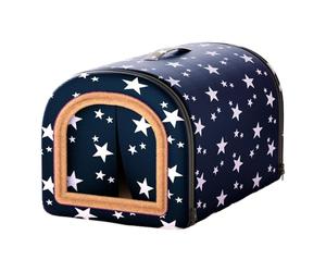 Générique Maison pour Chats Coussin Lit Grotte Étanche Abri Tissu Oxford Démontable Lavable Adapté pour Chiots Chats Intérieur Extérieur, Étoile 50x40x34cm