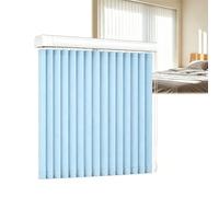 Générique Maison Rideau Coulissant à Lamelles pour Fenêtres et Portes, Store Californien Kit Complet Anti-UV 70 100 160 180 200 300 cm, Stores Vénitiens Filtrant la Lumière(Bleu Clair,100cmWx300cm)