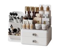 Générique Makeup Organizer - Large Storage Case with Drawers | Skincare System with Brush Holder, for Counter Dresser Pantry Home Kitchen Bedroom Sink, Vanity Beauty Cosmetics Bin