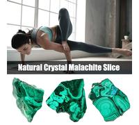 Générique Malachite Crystal - Natural 50g, Raw Crystal Slices, Polished Vibrant Green Stone | Calming Energy, Polished Malachite Stone, Decorative Malachites Slices for Flower Pots, Study Room, Home