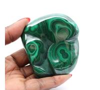 Générique Malachite Pierre polie de 175 grammes et 75 millimètres, Minéral Malachite du Congo-Kinshasa, Minéral 100% Naturel, Pièce Unique, Pierre d'ornement, Pierre de prospérité