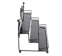 Générique Malette Vernis à Ongles Design Pratique pour Rangement Ordonné à Trois Couches en Fer Noir Présentoir Mural et Organisateur de Cosmétiques Simple et Élégant