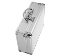 Générique Mallette de Transport D'outils Boîte Métallique Rigide en Alliage D'aluminium avec Poignée et par Code Argentée pour Bricolage Intérieur et Extérieur