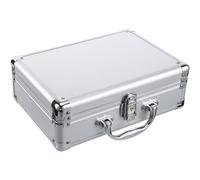 Générique Mallette en Alliage d'Aluminium Petite Taille Serrure à Clé Étui Métallique Polyvalent pour Rangement d'Instruments Boîte de Rangement Portable pour Maquillage et Outils