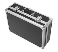 Générique Mallette Multifonctionnelle en Alliage d'Aluminium Rigide Petite Taille Étui à Outils Portable Noir Serrure à Code Mallette de Rangement pour Instruments et Équipements de