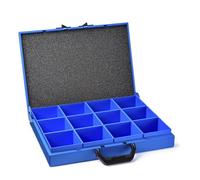 Générique mallette outils métallique KM 320 avec insert mousse, compatible avec Sortimo véhicules et WorkMo (C3) - boîte de rangement robuste pour petites pièces et outils, 12 kg