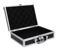 Générique Mallette Verrouillable en Aluminium pour Instruments, Noire | Alliage D’aluminium, Abs et Mdf, Poignée Intégrée, Ouverture Facile, pour Voyage et Maison