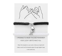 Générique Maman 8 Bracelet Bracelet Naturelle Bijoux His And Hers Adjustable 8 Love Heart Bracelet Jewelry Bracelet Bracelet Bleu Argenté Bijoux (F, One Size)