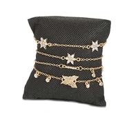 Générique Maman Breloques Jonc Bracelet Anneaux Bracelet Bracelet 4PCS Ensemble De Bracelets Classique Bracelet En Couple Poignet Anneaux (Gold, One Size)