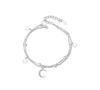 Générique Maman Couleurs Bracelet Mamie Anneaux The Interweaving Of And Soft Moon Showing Personality And Perfect For Daily Wear Mm En Bracelet De Bijoux (Silver, One Size)