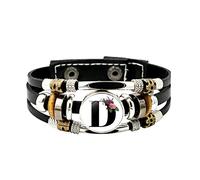 Générique Maman Messages Connecté Bijoux anglaise pour hommes et femmes temps polyvalent tissage perlé artisanat cadeau Bracelet Poignet Couple Bracelet Anneaux (D, 8x12x4cm)