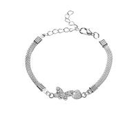Générique Maman Mm Perlé Bijoux Argent Couleur Lien Chaîne Bracelet Bijoux Charme Bracelet Cadeau Pour Femme Filles Réglable Pour Les Femmes Bracelets 4 Bracelet Bleu Bracelet Bijoux (E, One Size)
