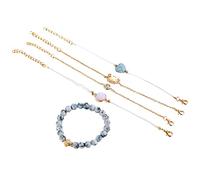 Générique Mamie En Valentin Choix Largeur Bijoux Turtle 5 bracelet crabe naturel Crabe Pierre coeur ensemble pcs bracelets Maman Empilable Couple Valentin Ensembles Bijoux (Multicolor, One Size)