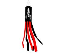 Générique Manche À Air d'automne Ornement décoratif Long Volant crâne | Drapeaux Manche À Vent Halloween Pour Porche Pour Cour Terrasse Porche Entrée Balcon Arbre Cheminée