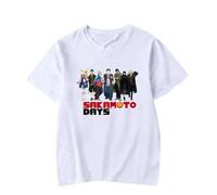 Générique Manches Courtes Sakamoto Days T-Shirts À Manches Courtes pour Hommes T-Shirts Décontractés À Col Rond Et Manches Courtes pour Femmes Hauts D'été (2 XS)