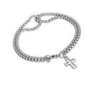 Générique Manchette unisexe en acier, conceptions croisées, ajustement confortable, Styles de rue, accessoire, bijoux unisexe en acier