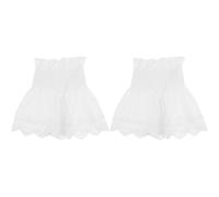Générique Manchettes Amovibles en Coton Blanc pour Femme, Confortables Poignets Ajustables, Élégance Féminine Simple pour Mariage ou Tenue Quotidienne