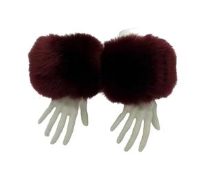 Générique Manchons de bras pour l ' hiver, chauffe-poignets en fourrure, bandes de poignet multicolores, couvre-bras chauds et à la mode, manchettes floues à faire soi-même