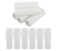 Générique Manchons en plastique pour bougies, Couvercles de bougie pour lampe, 12 pcs, PVC blanc, 30 mm x 100 mm, pour bougeoirs, salle à manger et cafés